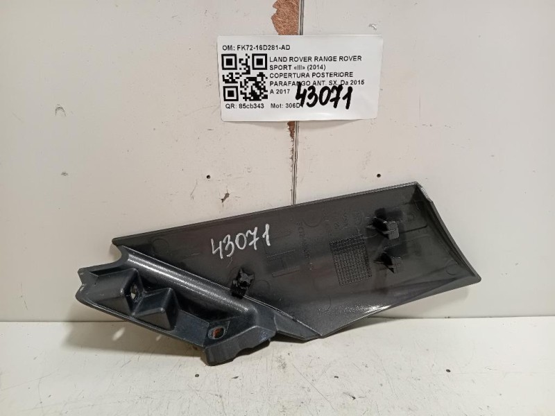 Copertura Posteriore Parafango ANT SX FK72-16D281-AD Land Rover Range Rover Sport III 2014