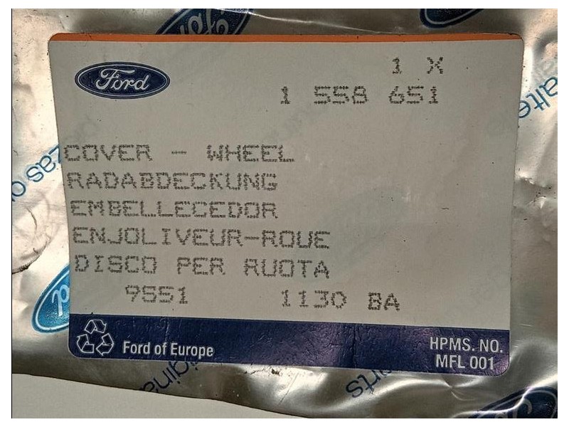 Copricerchio Ruota ANT DX 1558651 Ford Transit III 1995