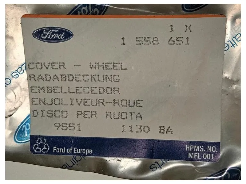 Copricerchio Ruota ANT DX 1558651 Ford Transit III 1995