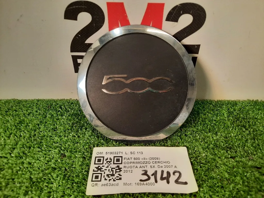 Coprimozzo Cerchio Ruota ANT SX 51903271 CALOTTA MOZZO Fiat 500 II 2008