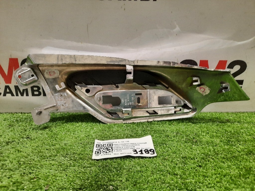 Cornice Fanale Freccia Parafango ANT DX 51139804614 Mini Countryman Cooper R60 2010