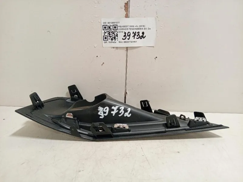 Cornice Fendinebbia SX 9810881377 Peugeot 3008 II 2016