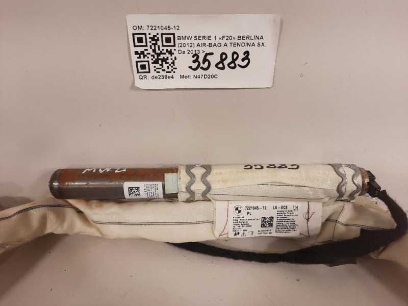 Air-bag A Tendina SX 7221045-12 Bmw Serie 1 F20 Berlina 2015