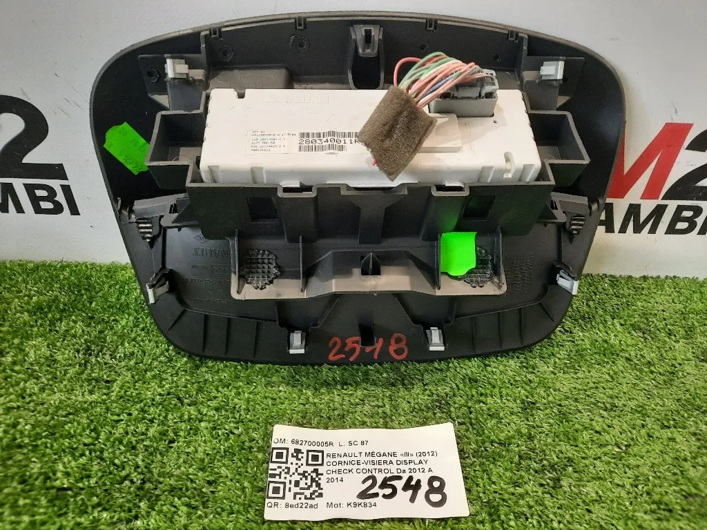 Cornice-visiera Display Check Control 682700005R Renault Mégane III 2012
