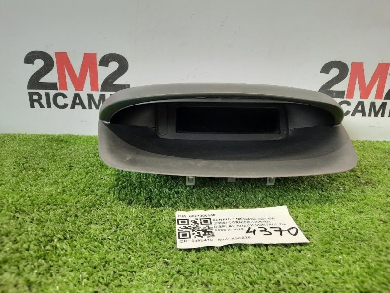 Cornice-visiera Display Check Control 280346458R Renault Mégane III SW 2009