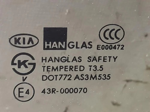 Cristallo Fisso Parafango POST DX 43R000070 Kia Sorento II 2006