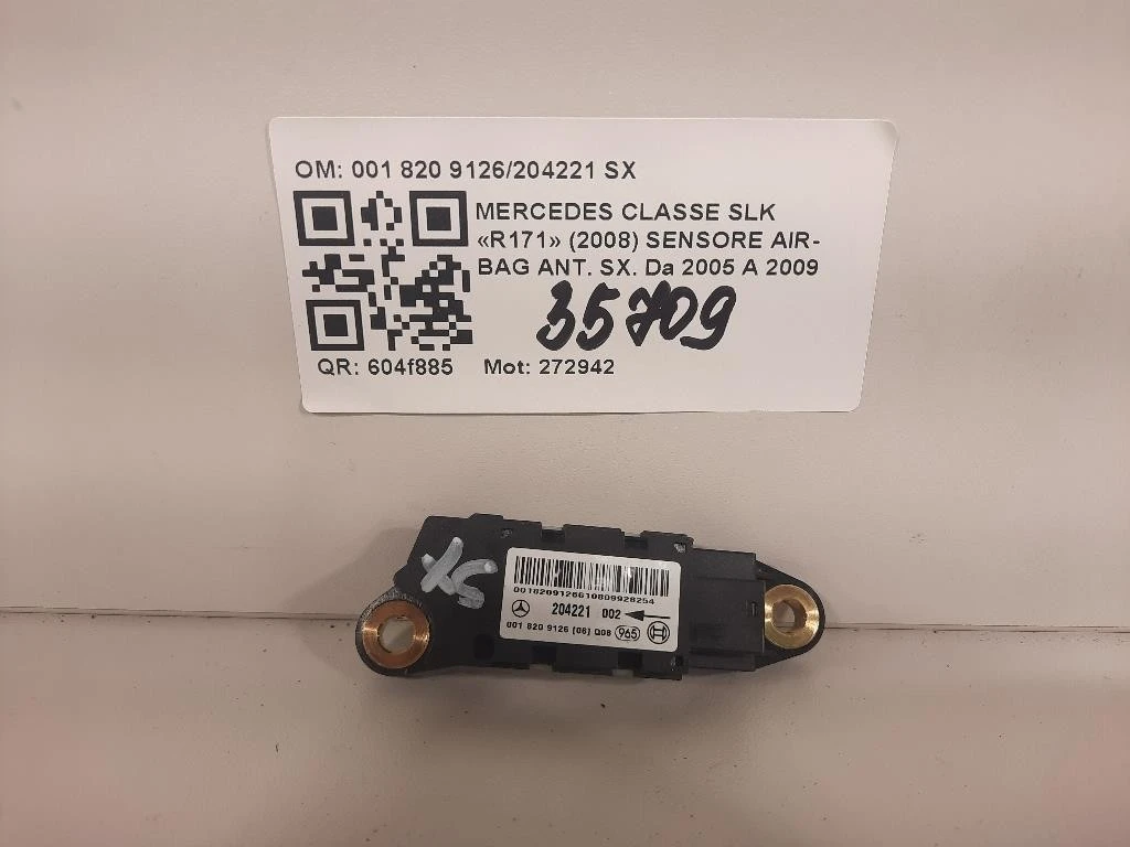Sensore Air-bag ANT SX 001 820 9126204221 SX Mercedes Classe SLK R171 2008