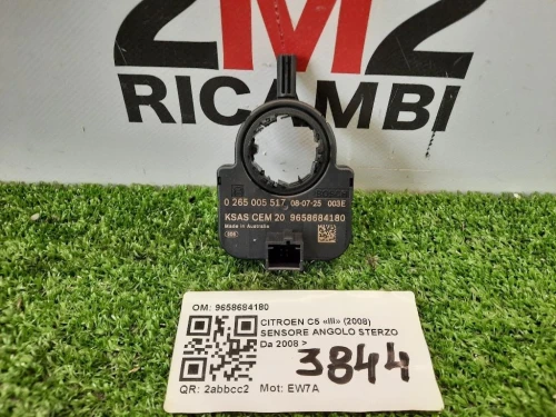Sensore Angolo Sterzo 9658684180 ANELLO DEVIOGUIDA Citroen C5 III 2008