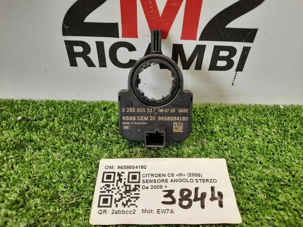 Sensore Angolo Sterzo 9658684180 ANELLO DEVIOGUIDA Citroen C5 III 2008