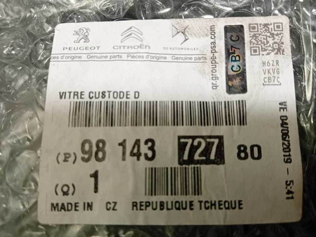 Cristallo Fisso Parafango POST DX 9814372780 Peugeot 3008 I 2013