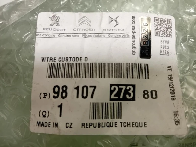 Cristallo Fisso Parafango POST DX 9810727380 Peugeot 3008 II 2016