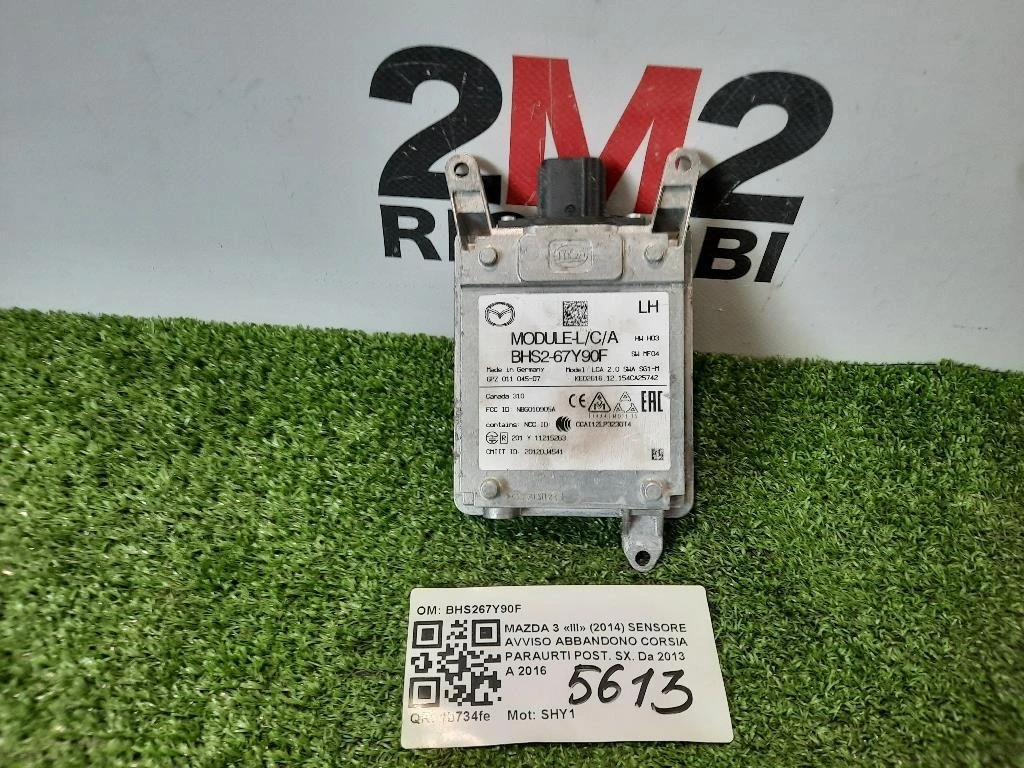 Sensore Avviso Abbandono Corsia Paraurti POST SX BHS267Y90F Mazda 3 III 2014