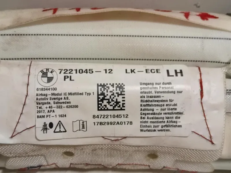 Air-bag A Tendina SX 7221045-12 Bmw Serie 1 F20 Berlina 2015