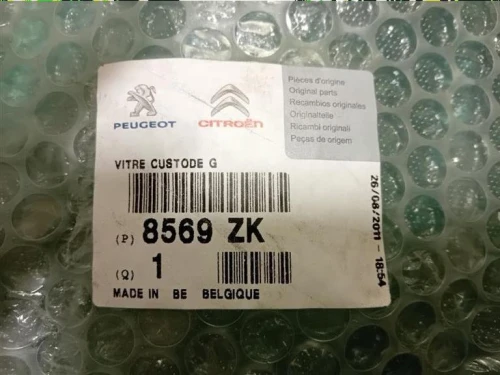 Cristallo Fisso Parafango POST SX 8569ZK Citroen DS3 2010