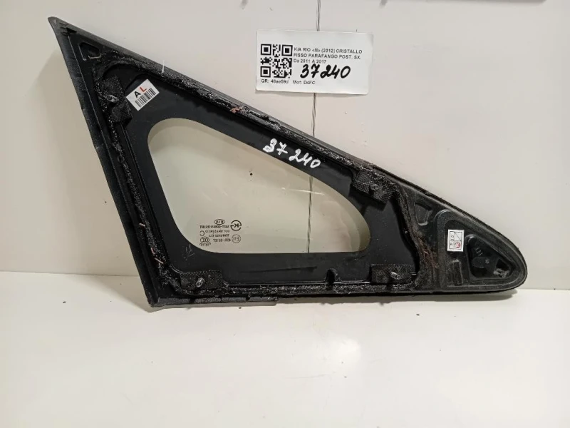 Cristallo Fisso Parafango POST SX VETRO CRISTALLO Kia RIO III 2012