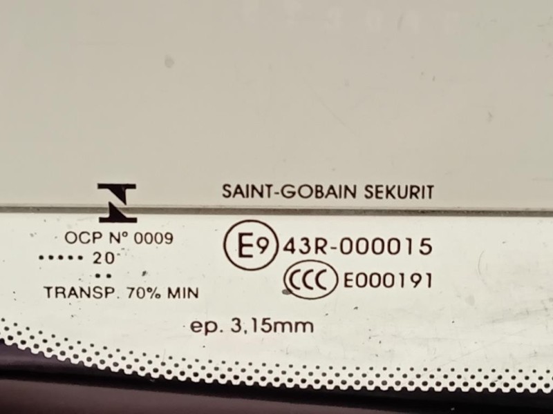 Cristallo Fisso Parafango POST SX CRISTALLO FISSO PARAFANGO POST SX Opel Combo E 2018