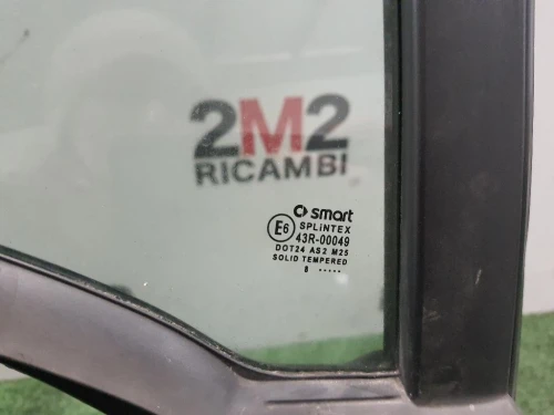 Cristallo Fisso Porta ANT DX VETRO CRISTALLO A4517200457 Smart Fortwo Cabrio 451 2007