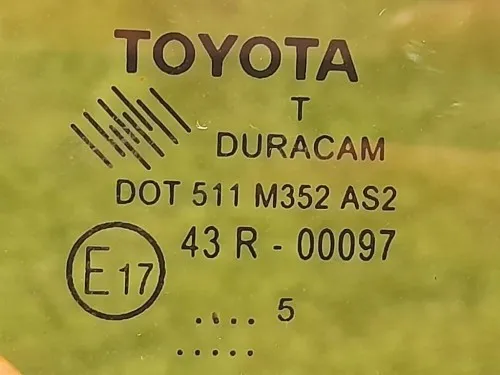 Cristallo Fisso Porta ANT DX VETRO CRISTALLO FISSO PORTA 43R-00097 Toyota Yaris IV 2012