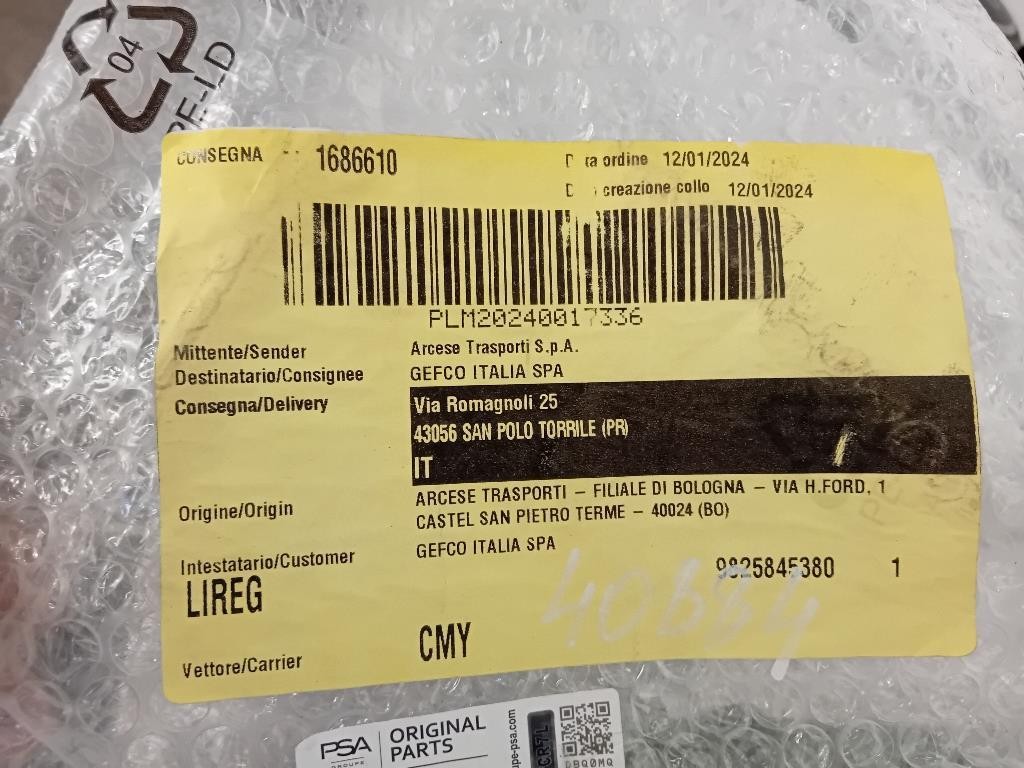 Cristallo Fisso Porta POST DX 9825845380 Peugeot 2008 I 2016