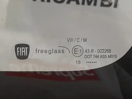 Cristallo Fisso Porta POST SX 51883718 Fiat 500 II 2008