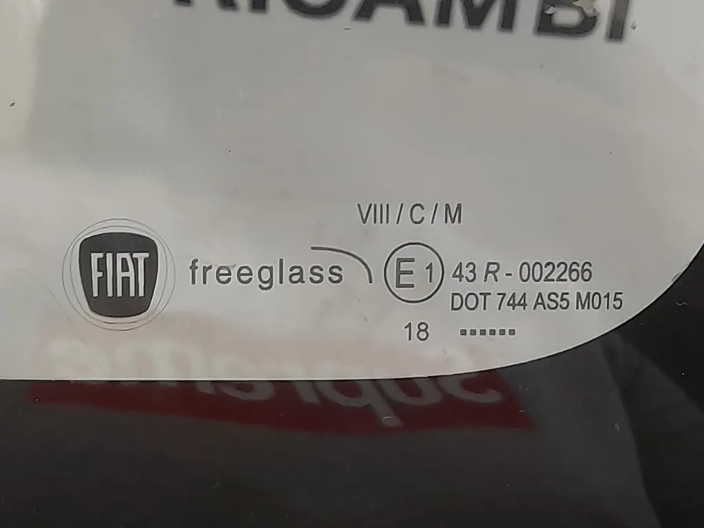 Cristallo Fisso Porta POST SX 51883718 Fiat 500 II 2008