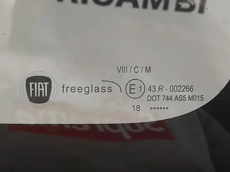 Cristallo Fisso Porta POST SX 51883718 Fiat 500 II 2008