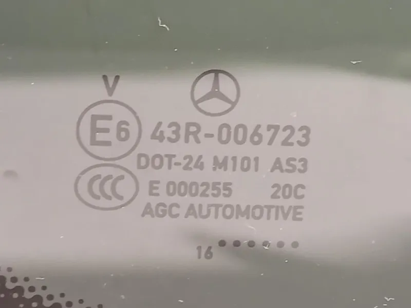 Cristallo Fisso Porta POST SX 43R-006723 Mercedes Classe GLC X253 2016