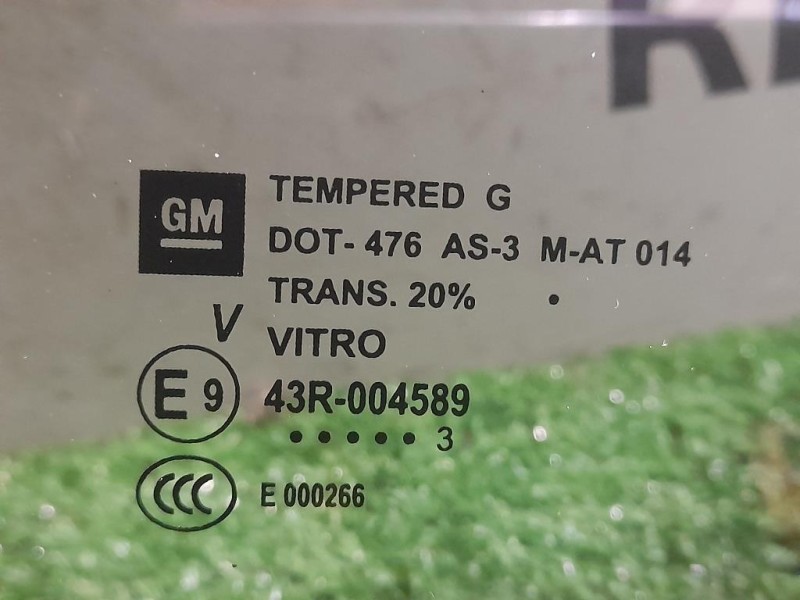 Cristallo Fisso Porta POST SX 43R-004589 Opel Mokka 2013