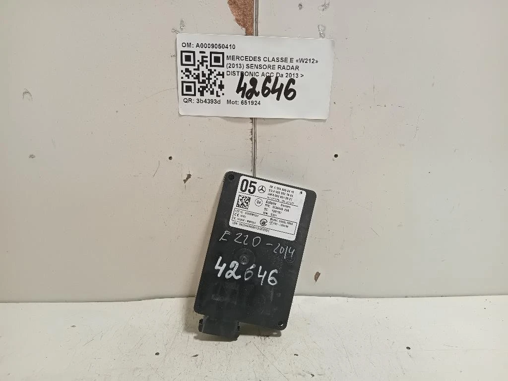 Sensore Radar Distronic ACC A0009050410 Mercedes Classe E W212 2013