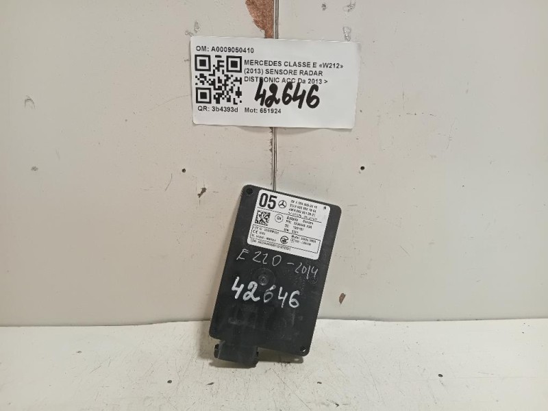 Sensore Radar Distronic ACC A0009050410 Mercedes Classe E W212 2013