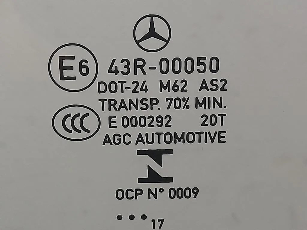Cristallo Scendente Porta ANT DX 43R00050 Mercedes Classe E C207 Coupé 2010