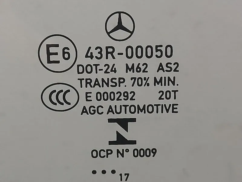 Cristallo Scendente Porta ANT DX 43R00050 Mercedes Classe E C207 Coupé 2010