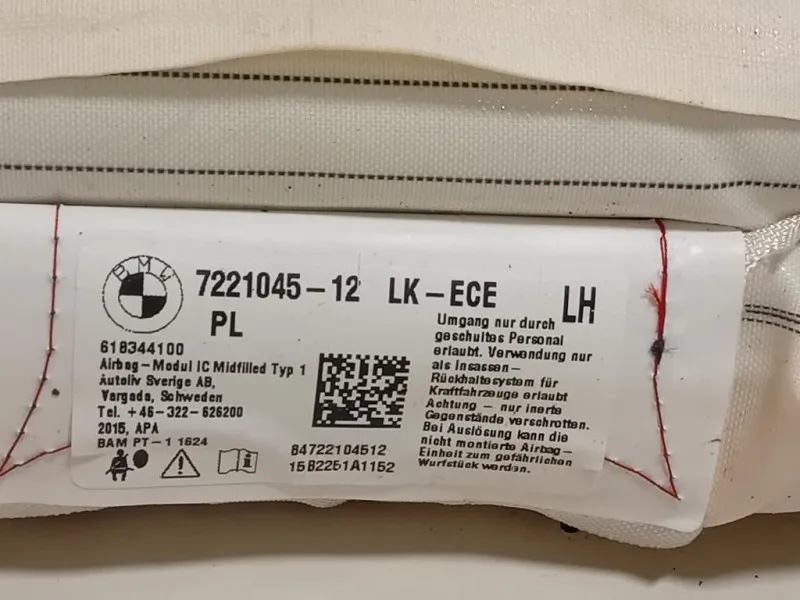 Air-bag A Tendina SX 722104512 Bmw Serie 1 F20 Berlina 2015