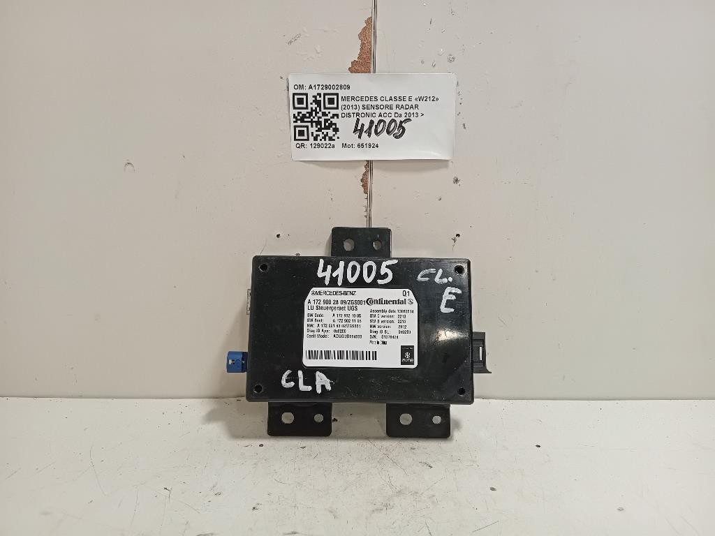 Sensore Radar Distronic ACC A1729002809 Mercedes Classe E W212 2013