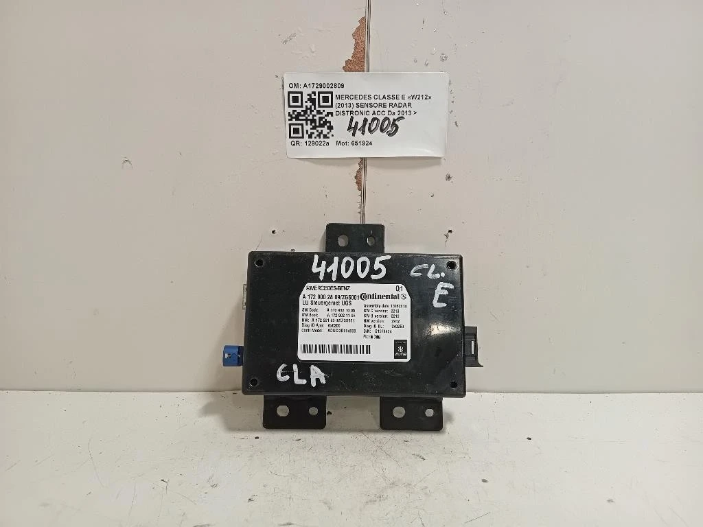 Sensore Radar Distronic ACC A1729002809 Mercedes Classe E W212 2013