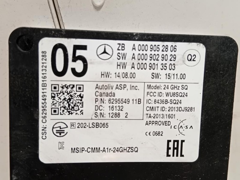 Cristallo Scendente Porta ANT DX 43R-001074 Mercedes Classe GLE W166 2015