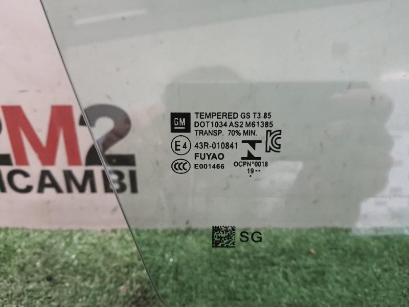 Cristallo Scendente Porta ANT DX 13412496 Opel Astra K 2019