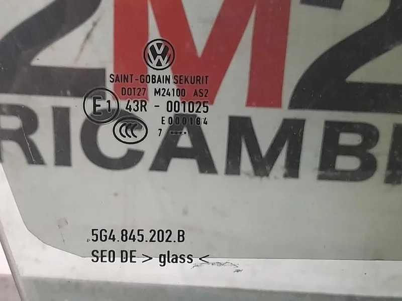 Cristallo Scendente Porta ANT DX Volkswagen GOLF VII 2017