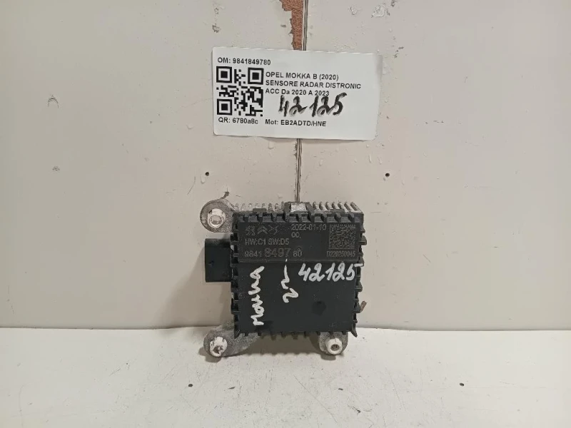 Sensore Radar Distronic ACC 9841849780 Opel Mokka B 2020