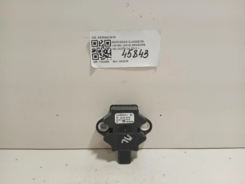 Sensore Velocità A0065422618 Mercedes Classe ML W166 2012