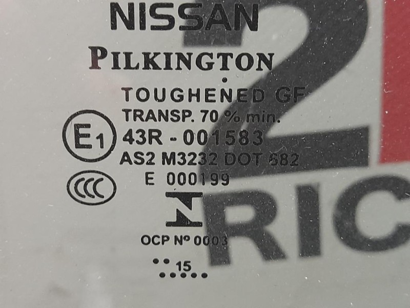 Cristallo Scendente Porta POST DX 43R001583 Nissan Qashqai II 2014