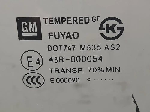 Cristallo Scendente Porta POST SX 43R000054 Chevrolet Cruze 2011