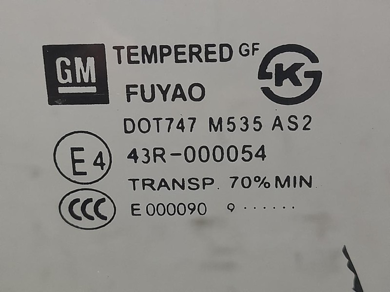 Cristallo Scendente Porta POST SX 43R000054 Chevrolet Cruze 2011