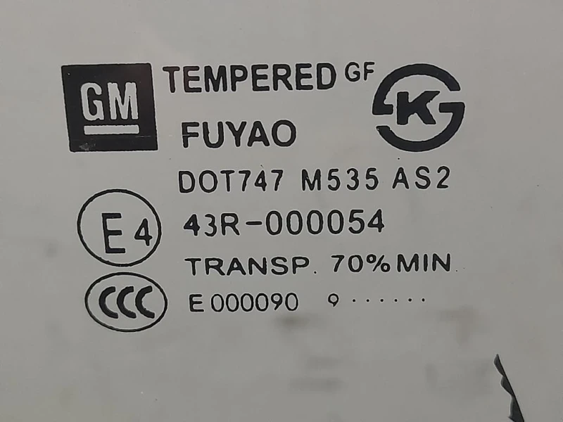 Cristallo Scendente Porta POST SX 43R000054 Chevrolet Cruze 2011