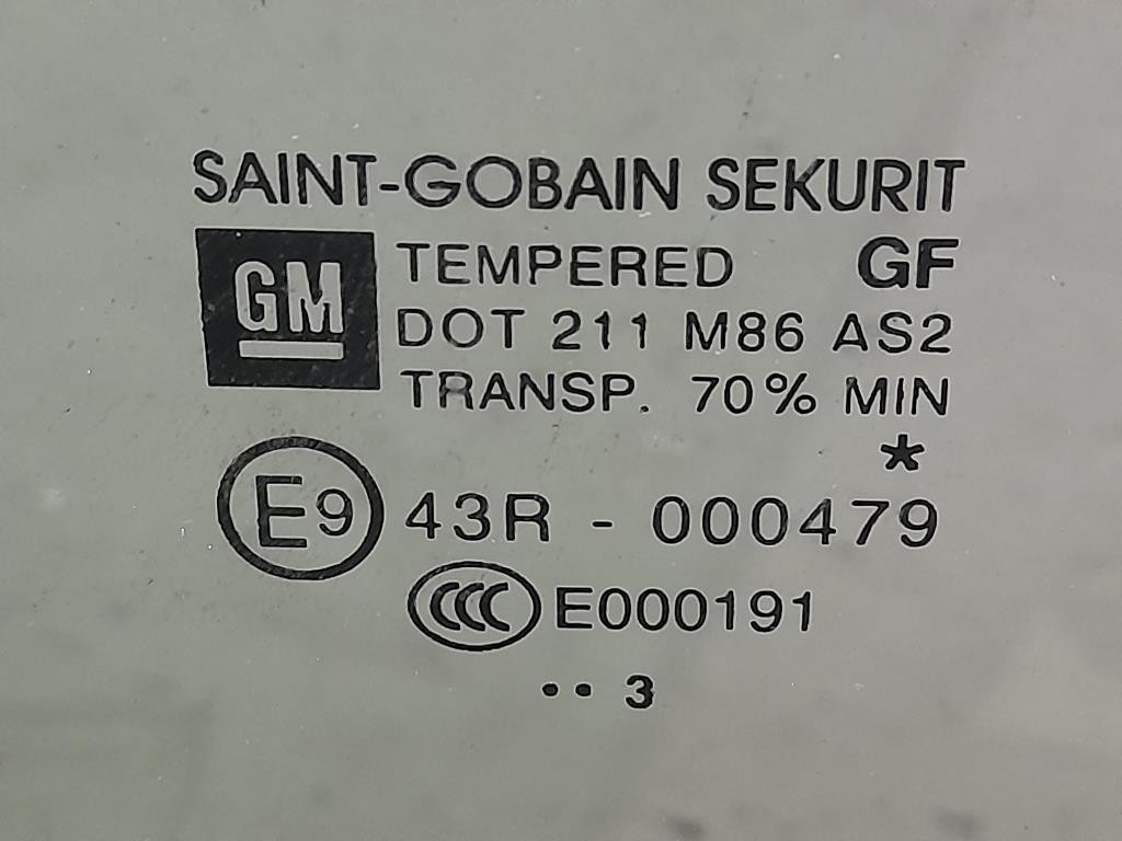 Cristallo Scendente Porta POST SX 43R000479 Opel Meriva B 2010
