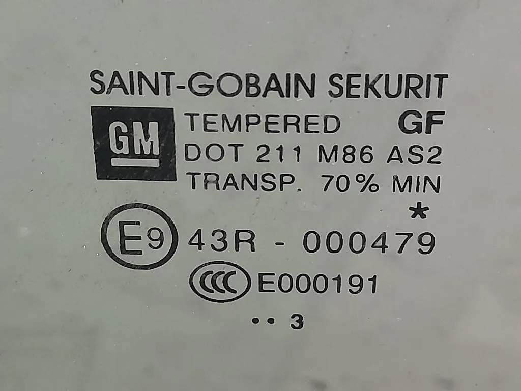 Cristallo Scendente Porta POST SX 43R000479 Opel Meriva B 2010