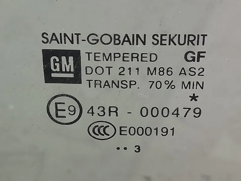 Cristallo Scendente Porta POST SX 43R000479 Opel Meriva B 2010