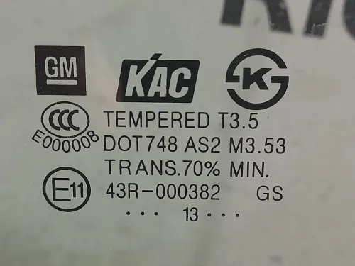 Cristallo Scendente Porta POST SX 95276489 Opel Meriva B 2014