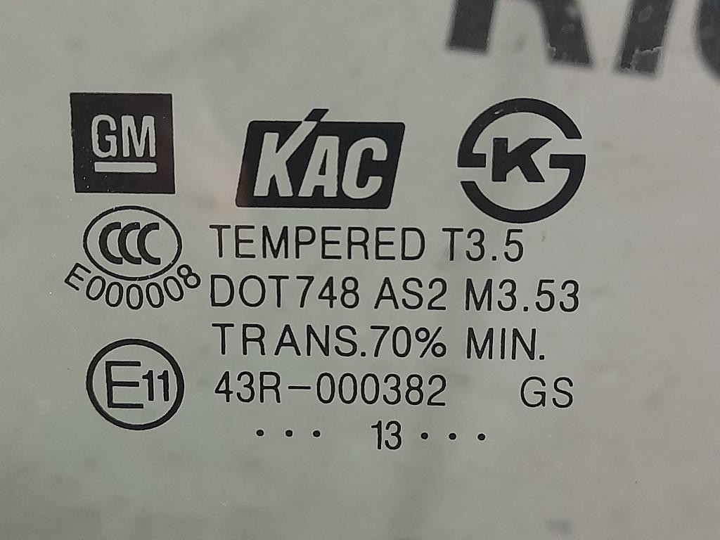 Cristallo Scendente Porta POST SX 95276489 Opel Meriva B 2014