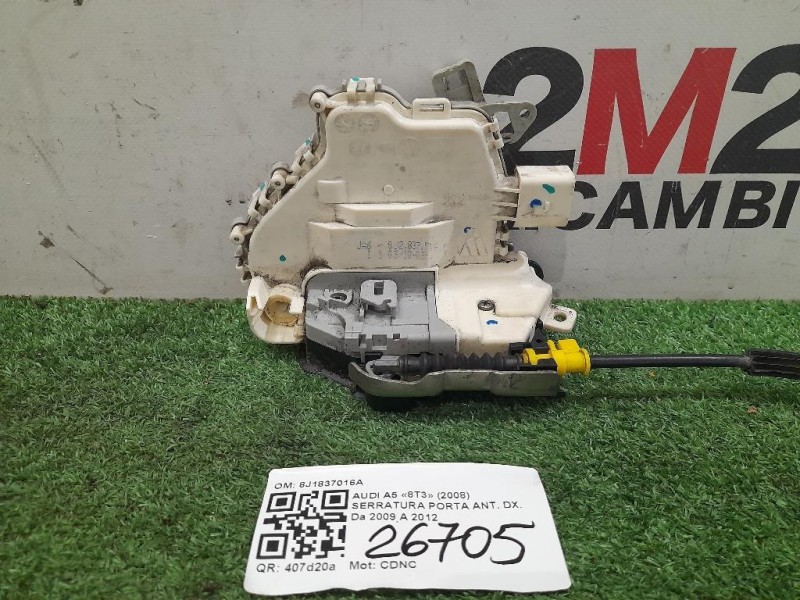 Serratura Porta ANT DX 8J1837016A Audi A5 8T3 2008